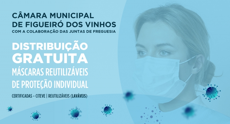 Máscaras de proteção individual já se encontram disponíveis para todos os munícipes